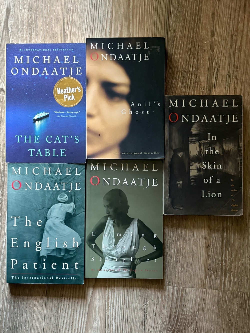 Michael Ondaatje 5 Book Bundle The English Patient Anil’s Ghost The Cat’s Table